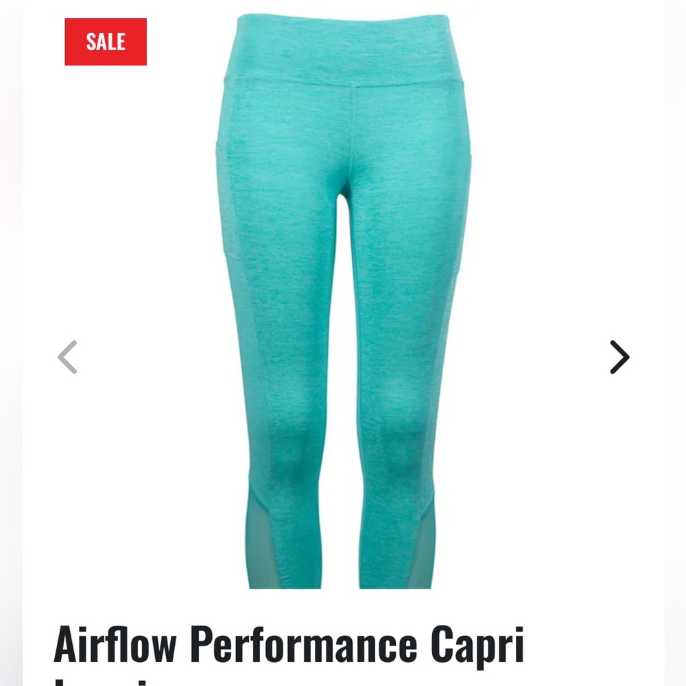Saltlife airflow performance bottom leggings size small tropical teal w pockets